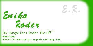 eniko roder business card